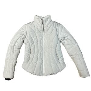 Obermeyer Women Sz 8 Jacket Coat Puffer Bombshell Ski Apres White Warm Winter